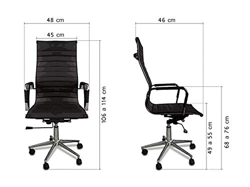Cadeira Giratória Presidente Charles Eames Esteirinha (CINZA) - TUTTO HOME