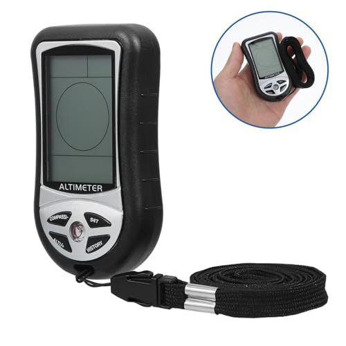 Yardwe compas numérique portable noir avec baromètre électronique de mesure - 7
