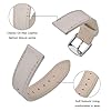 ANNEFIT Watch Straps 20mm - Classic Oil Wax Leather Quick Release Watch Band with Stainless Silver Buckle (Off-White) #2