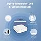 Haozee Zigbee Temperatur- und Feuchtigkeitssensor, ZigBee Hub erforderlich, für Fernüberwachung und Heimautomatisierung, Kompatibel mit Home Assistant Zigbee2mqtt