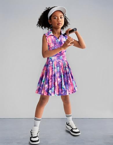 JiAmy Girls Tennis Dress Sleeveless Golf Outfits Polo Pleated Dresses - image 3