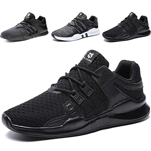 SUADEX Arbeitsschuhe Herren Sicherheitsschuhe Herren Damen Leicht Atmungsaktiv Sport Stahlkappenschuhe Industrie Sneaker, Schwarz 43EU Cover