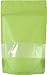 50 Rice Paper Stand-up Zip Pouch with Window (Medium, Lime Green)