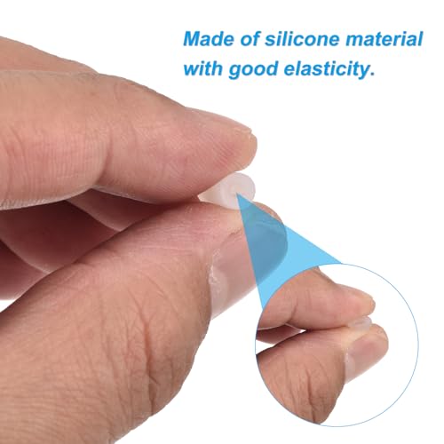 Image of uxcell 88Pcs Silicone End Caps, 2.2mm(3 /32 inch) ID 13mm(1 /2 inch) Height Round Rubber Elastic Screw Thread Protectors Soft Flexible Screw Bolt Covers Caps for Metal Tube Rod Bolt, Clear