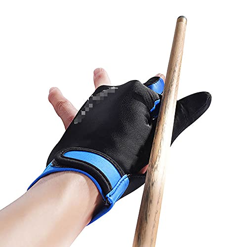 Klobvtt Gants de Billard Homme Femme Lycra Haute élasticité résistant à l'usure 3 Doigts Gant de Spectacle pour tireurs de Billard Pool Snooker Cue Sport - Porter sur la Main Droite ou Gauche (1pcs) Cover