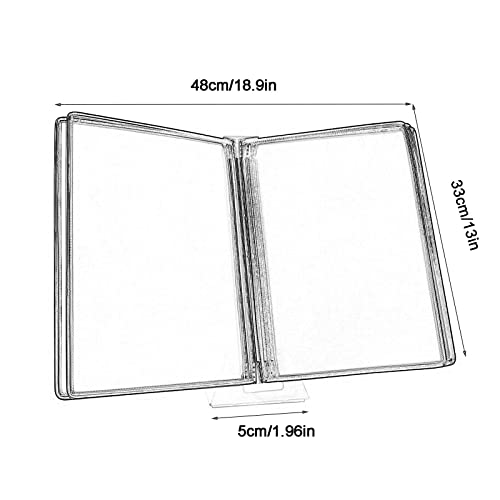 Soporte de pared para documentos metal y PVC de panel abatible 4