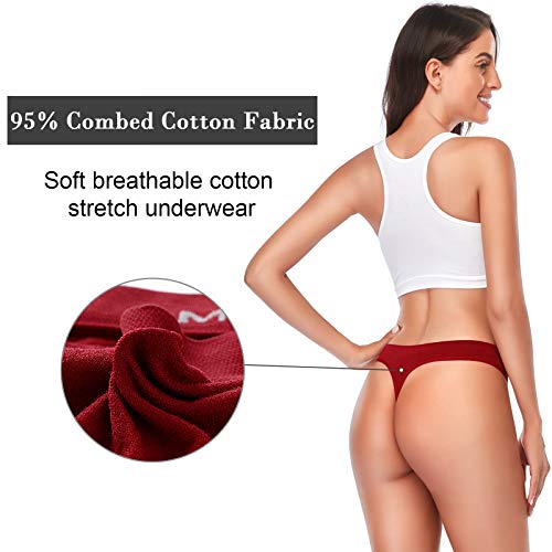 Olikeme Underwear Women Thong Pack Thongs Large Panties M/L 6 Pack #TOP2