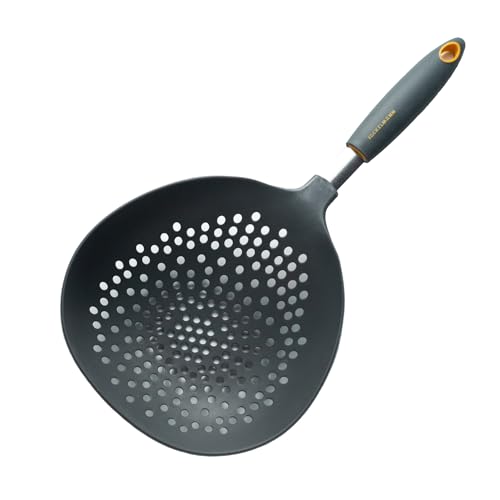 Fackelmann Schiumarola Jumbo con Impugnatura Morbida, Ergonomica E Antiscivolo Materiali Resistenti Fino A 200°C, Linea Soft Collection