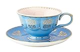 Pretty Little Teacups Cup and Saucer Set Blue and Pink in Gift Box