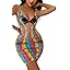 Rainbow Criss Cross Mini Dress