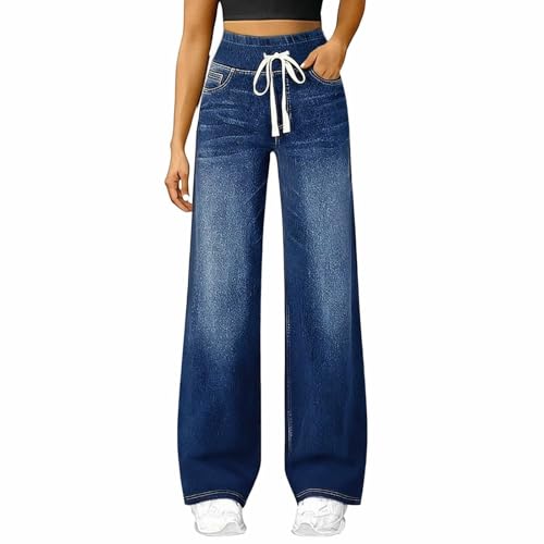 Jean large femme taille haute idéal pour vos sorties décontractées