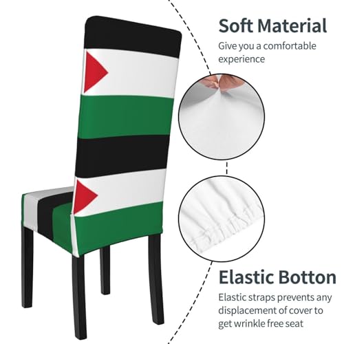 Housse de chaise extensible et lavable motif Palestine douce - 6