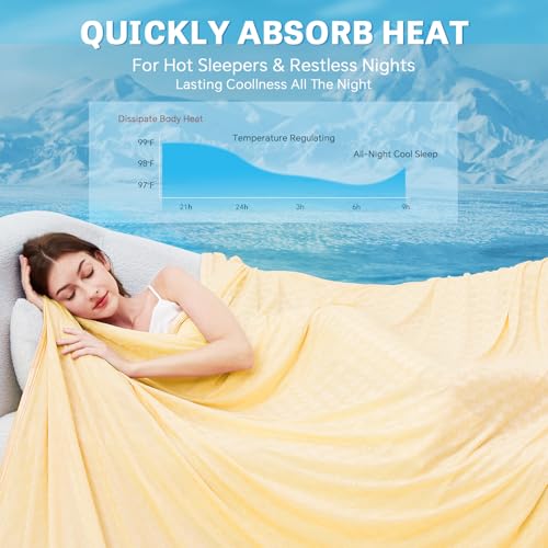 Image of AmyHomie Cooling Blanket for Hot Sleepers,Lightweight Summer Queen Size