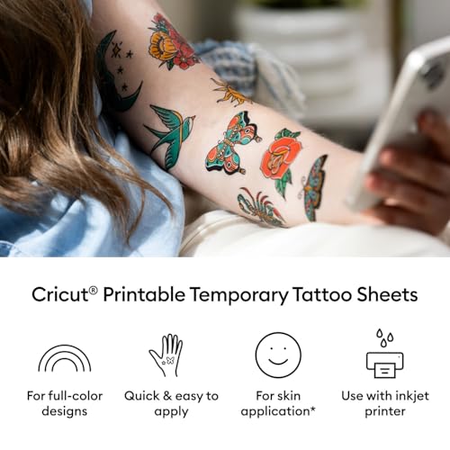 Image of Cricut Printable Temporary Tattoo Sheets ​(3 pack) A4