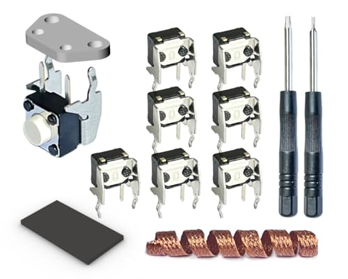 ElecGear 8PCs Tactile Switch + Desoldering Heating Plate for Xbox One, Series S/X, Elite Controllers and Electronics Devices, Replacement LB RB Bumper Button and Special Desolder Repair Tools incl.