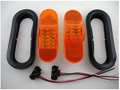 United Pacific 38920B 18 LED Mid-Trailer Turn Signal Light - Amber LED/Amber Lens (Bulk)