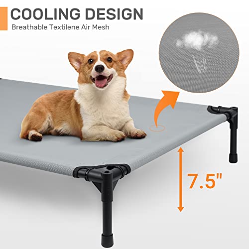 Heeyoo-Elevated-Dog-Bed-with-Canopy-Outdoor-Dog-Cot-with-Removable-Canopy-Shade-Tent-Portable-Raised-Pet-Cot-Cooling-Bed-for-Dogs-and-Cats-42-inches