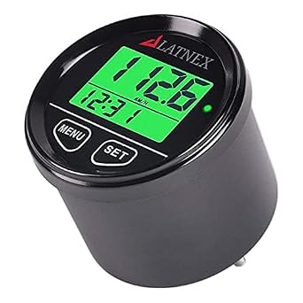 LATNEX GPS Speedometer Odometer Waterproof with Green/Red/Blue Digital Display Backlight Universal Suitable for ATV UTV Marine Boats Motorcycle Automobile Motor Vehicles Bikes Golf Carts Black