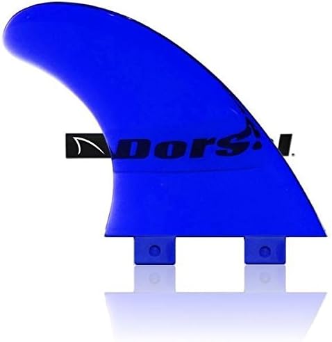 Surfboard Fins Longboard Twin 2 or Quad Front Set FCS Compatible Blue Medium Polycarbonate