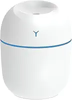 Umidificador de Ar Difusor Aromatizador de Ambiente Aromas e Óleo Essencial Portátil Ultrassonico USB LED Mini Purificador 220 ml Aromaterapia (BRANCO)