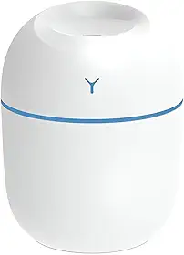 Umidificador de Ar Difusor Aromatizador de Ambiente Aromas e Óleo Essencial Portátil Ultrassonico USB LED Mini Purificador 220 ml Aromaterapia (BRANCO)