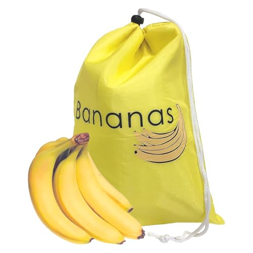 Plátano Enlatado Bolsas, Bolsa de Almacenamiento de Plátano Amarillo, Fácil Gestión Reutilizable Frutas Bolsas | Bolsa de Plátano Resistente a Golpes y Portátil Para Fruta, Cocina, Picnic