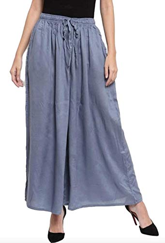 Image of TNQ Full Flared Cotton Palazzo Pants || Gold Print Printed Sharara Garara || Ethnic Or Casual Wear