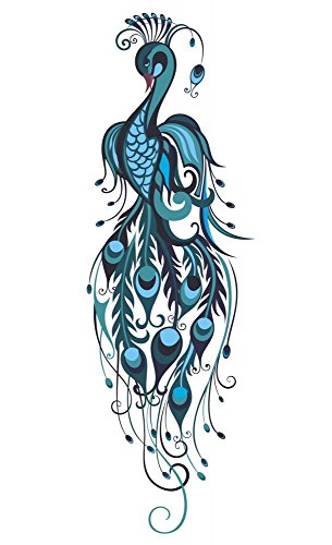 Wallmonkeys Peacock Wall Decal Peel And Stick Graphic (12 In H X 7 In W) Wm221737 #TOP2