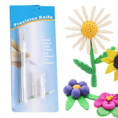 Juego de tabla de cortar Hobby, cortador de precisión - Rascador multifuncional antideslizante de precisión con 5 recambios - Herramientas talladas a mano, cuchillos de trabajo de arcilla para álbumes