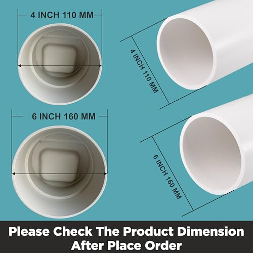 Image of Taxan PVC Drain Backflow Valve Combo 4 & 6 inch Heavy-Duty Anti-Rat, Anti-Snake & Pest Stopper | Premium Non-Return Water Valve with Strainer Caps for Indoor & Outdoor Sewer Protection