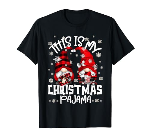 Christmas Gnomes Buffalo Plaid This Is My Christmas Pajama Camiseta