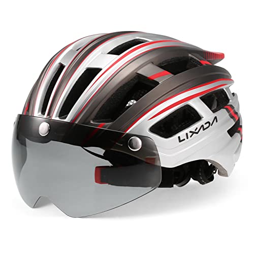 Lixada Adult Bike Helmet Mountain Bike Helmet With Detachable Magnetic Goggles Removable Sun Visor Adjustable Mountain & Road Bicycle Helmets For Men Women Cycling Helmets #TOP22