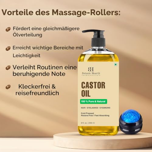 Botanic Hearth Rizinusöl 100% Rein kaltgepresst 236 ml – Ansicht 5