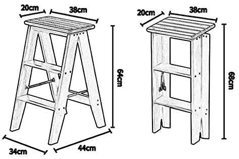 Marchepied en bois double usage portable pliable pour maison extérieure - 2