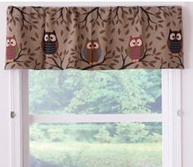 Country Owl Tapestry Valance 54"x15" -BROWN