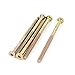uxcell M6x90mm Male Thread Hex Socket Head Cap Screws Bolts Bronze Tone 5 Pcs