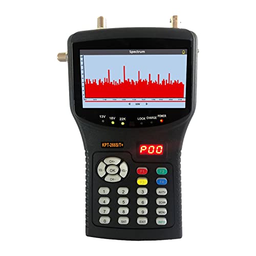 Buscador de satélites, KPT-266ST+ Plus AHD DVB-S2 T2 -C Medidor de buscador de satélite HD Receptor de TV por satélite Análisis de Espectro KPT-717ST(KPT-266ST Add AHD)
