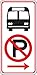 Accuform FRP421RA Engineer-Grade Reflective Aluminum Parking Sign (MUTCD R7-107a), Legend"(Bus Stop/NO Parking/Arrow Right Symbols)", 24" Length x 12" Width x 0.080" Thickness, Red/Black on White