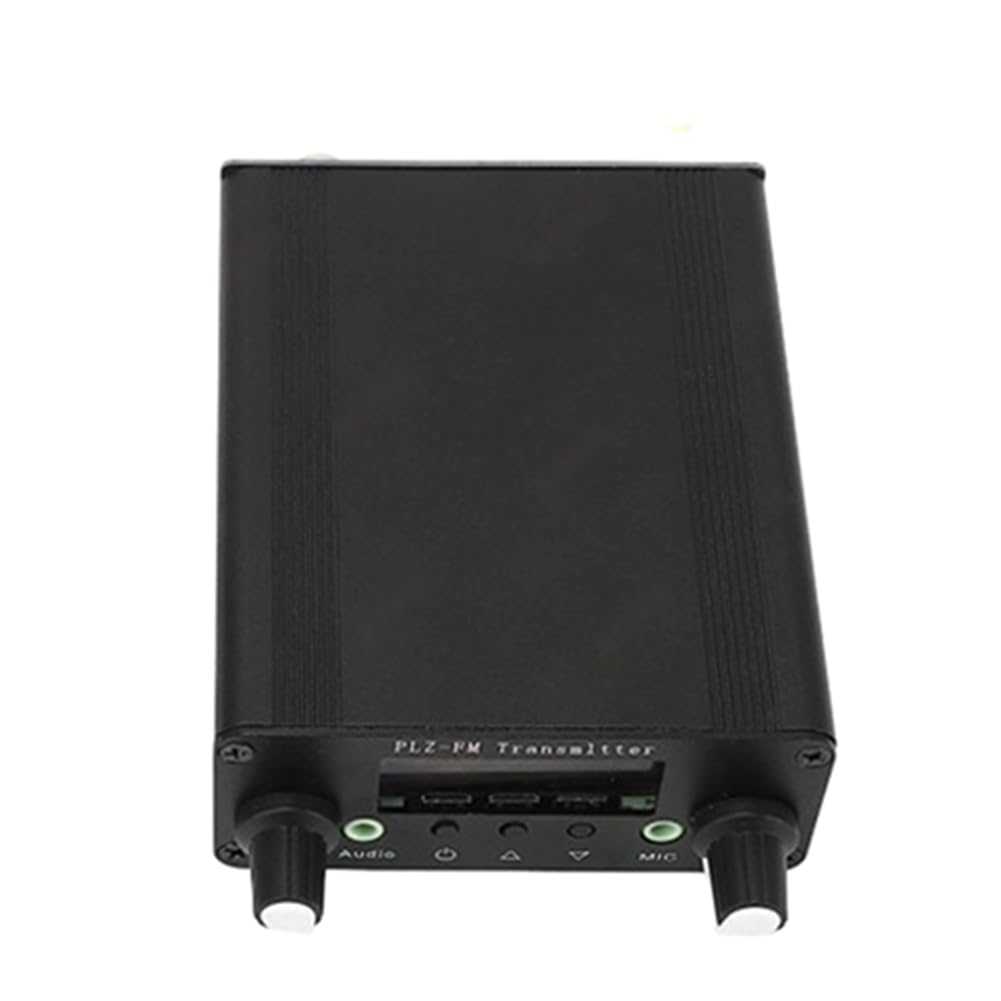 Émetteur FM Stéréo 76-108 MHz 5W Station de Radio à Longue Portée avec Prise Microphone.
