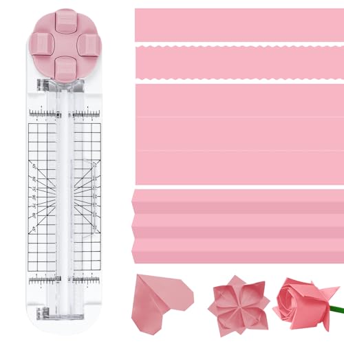 Coupe-Papier, 4 En 1 Outil De Scrapbooking Multifonction Avec Protection De SéCurité Pour Couper Des Courbes Droites En PointilléS Et Des Lignes De Plis