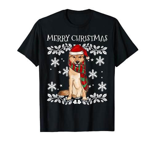 Merry Christmas Ornament Finnish Spitz Xmas Santa T-Shirt