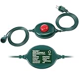 Meonum 1/2 inch Plug Extension Cord for Christmas Tree Lights, Foot Switch 9 Light Modes, 15FT Extension Cord Foot Pedal Compatible with TS-8W29V TS-12W29V TS-13W29V TS-18W29V TS-26W29V TS-48W29V