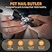 ZIYIME Silent Groom Pro Nail Grinder - Silent Groom Pro for Dogs and Cats, Dog Nail Trimmer with Replacement Grinding Heads, Quick USB Charge(with 2 Replacement Head)