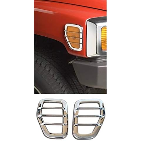 Avanzato Chrome Side Marker Light Lamp Cover Trim Guard Compatible with Hummer H3 2006-2010 Cover