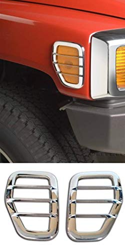 Avanzato Chrome Side Marker Light Lamp Cover Trim Guard Compatible with Hummer H3 2006-2010