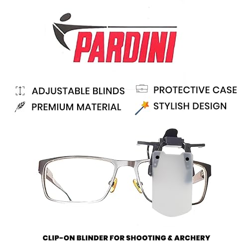 Image of Pardini Clip-on Blinder for Shooting & Archery (Translucent) | ISSF Standard Italian Eye Blinder for Glasses & Goggles | Easy Attachment | Reduces Distraction & Enhances Focus | Lightweight & Durable