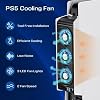 Honghao Cooling Fan for PS5 Accessories,with 3 Blue LED Light/ 2 USB 3.0 Ports / 2 Fan Speed,Compatible with PlayStation 5 Console Digital/CD Version, High Efficiency PS5 Cooler Station(Black)