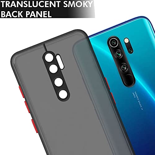 Image of TheGiftKart Translucent Hybrid Back Case Cover for Mi Redmi Note 8 Pro | Smoked Matte Back | 360 Degree Protection | Protective Hard Back Cover Case for Redmi Note 8 Pro (PC & TPU, Black Bumper)
