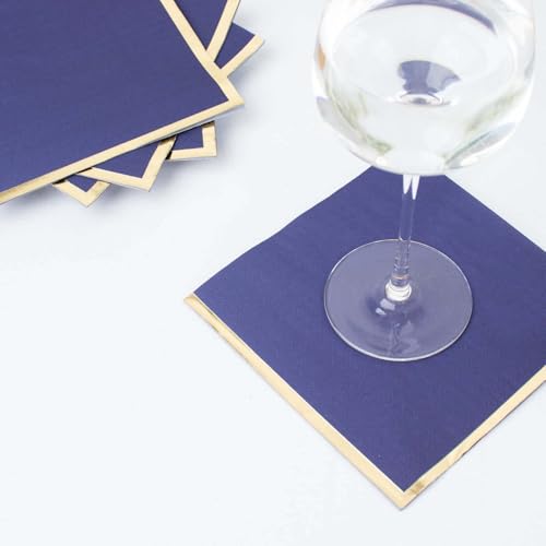 Servilletas Efavormart Navy Blue pack 50 unid 6.5x6.5 in miniatura 2
