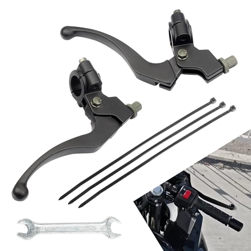 GRANDI 2 PCS Bike Brake Levers Clutch Lever Clutch Brake Handle Levers Perch Compatible with Honda CRF50 XR50 (Black)
